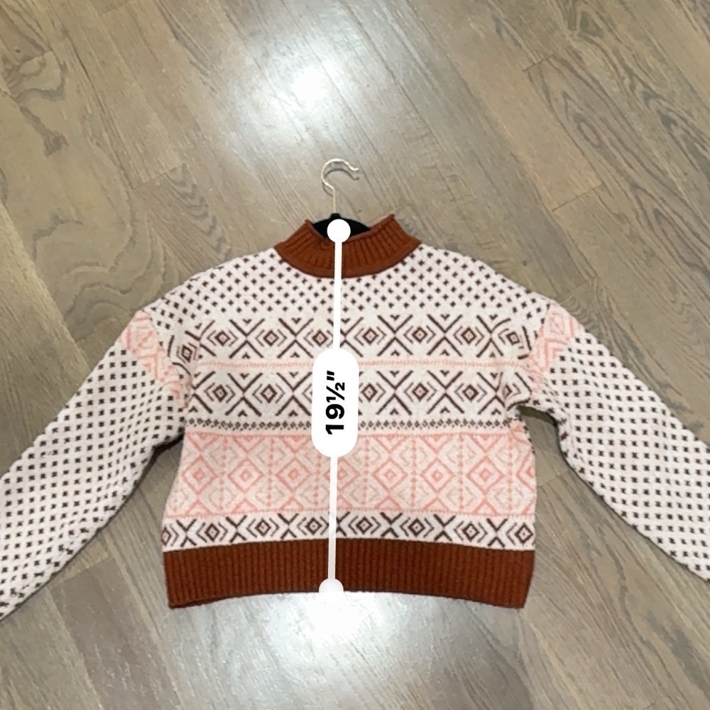 AMERICAN EAGLE mock neck Aztec geometric sweater S Norwegian nordic - Picture 8 of 8